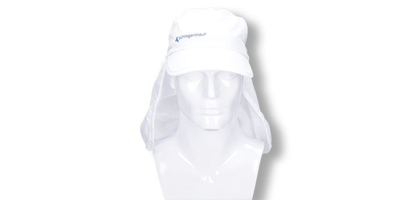 Cap mit Nackenschutz mit Schlagenhauf-Logo